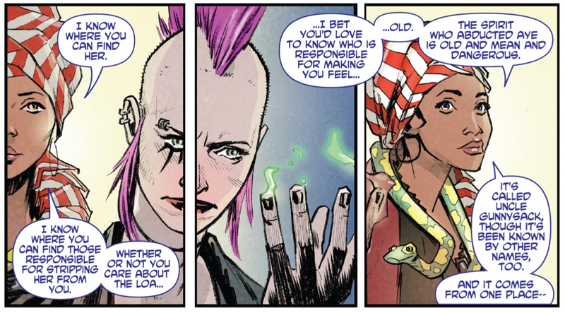 Punk Mambo having a discussion with Marie Laveau.